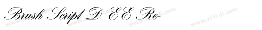 Brush Script D EE Re字体转换